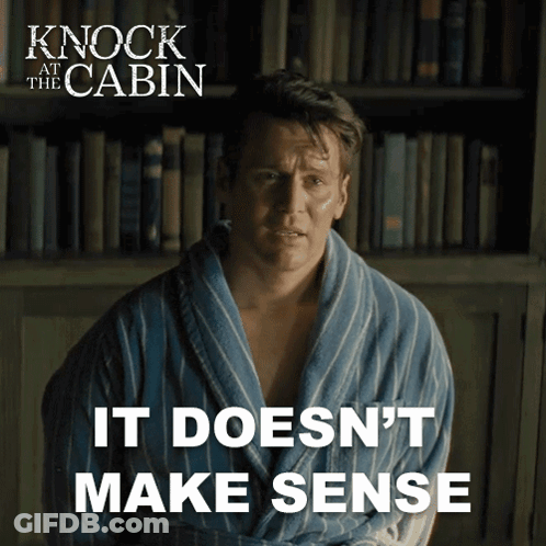 Knock At The Cabin Poster Man In Bathrobe GIF