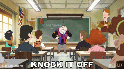 Knock It Off Glenn Dolphman GIF