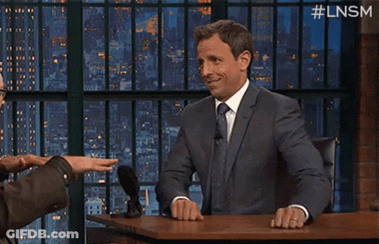 Knock On Wood Late Night With Seth Meyers GIF