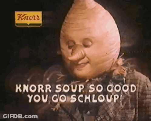Knorr Soup Advertisement With Scarecrow GIF