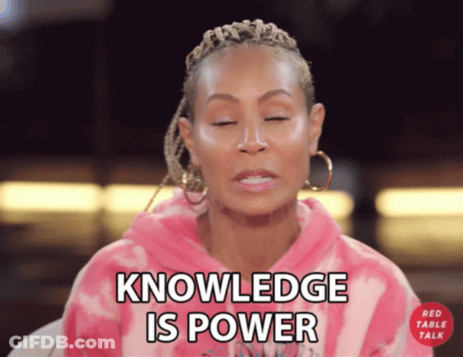 Knowledge Is Power Wisdom Red Table Talk GIF
