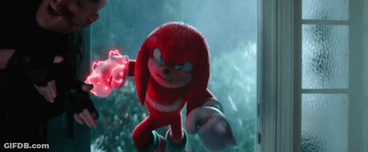 Knuckles Beating Up Sonic The Hedgehog GIF
