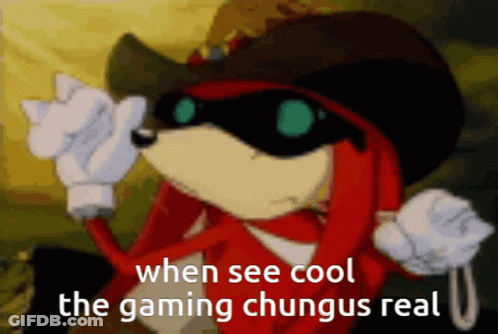 Knuckles Cowboy Hat Sunglasses When See Cool Gaming Chungus Real GIF