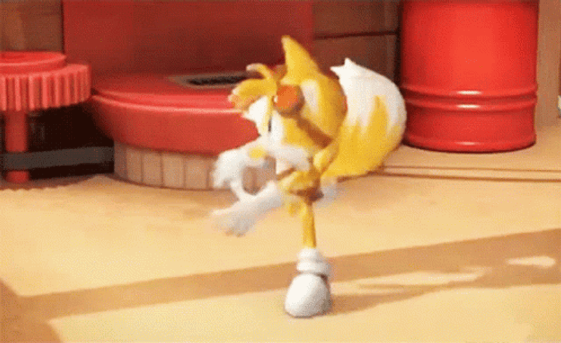 Knuckles Dancing Friend Tails Chasing His Tails GIF