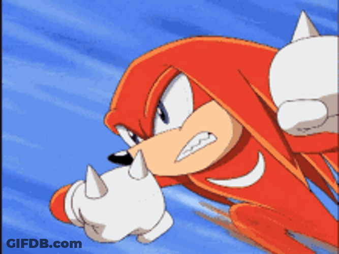 Knuckles Spike Punch Assault GIF