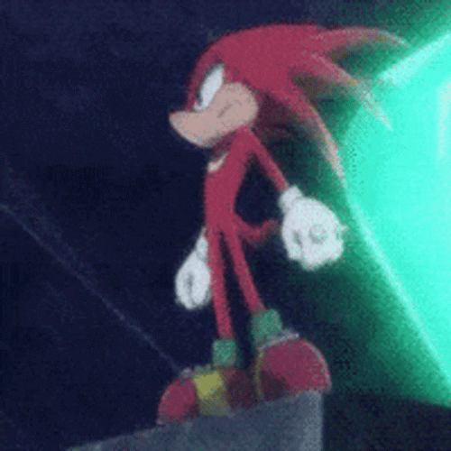 Knuckles The Echidna At Rainy Night GIF