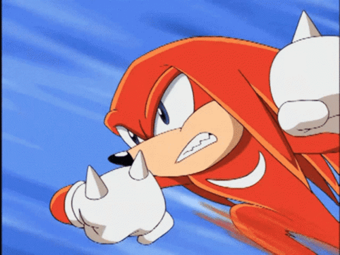 Knuckles The Echidna Attacking Fast GIF