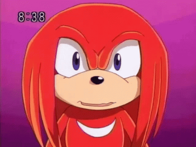 Knuckles The Echidna Blushing Face GIF