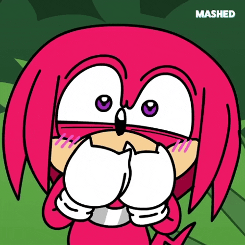 Knuckles The Echidna Closing Mouth GIF
