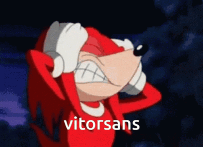 Knuckles The Echidna Covering Ears GIF