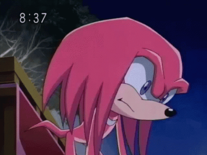 Knuckles The Echidna Fumes In Anger GIF