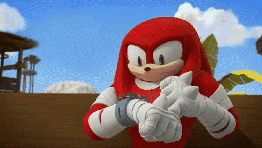 Knuckles The Echidna Laughing Happily GIF