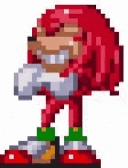 Knuckles The Echidna Pixilated Icon GIF