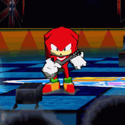 Knuckles The Echidna Playing Guitar GIF