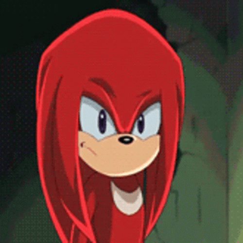 Knuckles The Echidna Punching Hard GIF