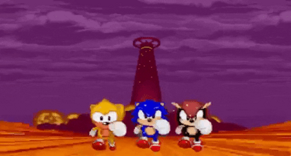 Knuckles The Echidna Running Fast GIF