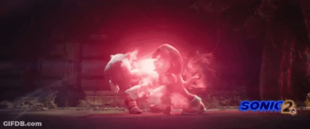 Knuckles Vs Sonic Fight Scene Sonic 2 Movie GIF