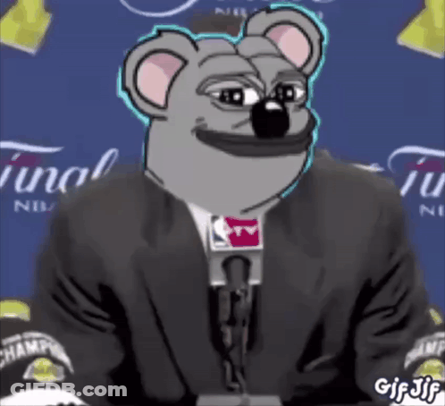 Koala In Suit And Tie Speaking Into Microphone GIF