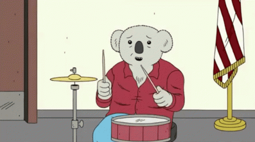 Koala Playing Drums GIF