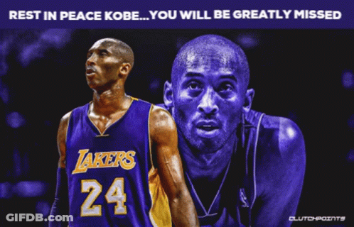 Kobe Bryant Rest In Peace Poster GIF