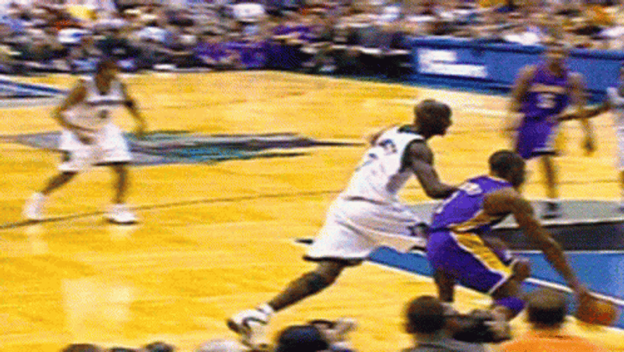 Kobe Bryant Reverse Ring Dunk GIF