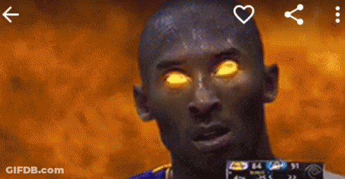 Kobe Bryant Sitting In Stands Making Funny Face GIF