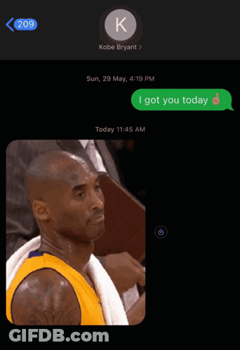 Kobe Bryant Text Message To 209 GIF