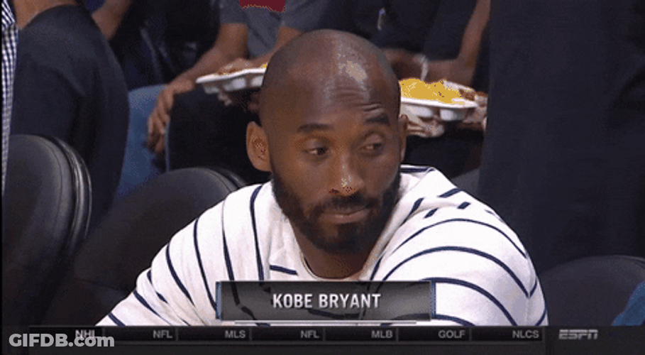 Kobe Bryant Watching A Game GIF