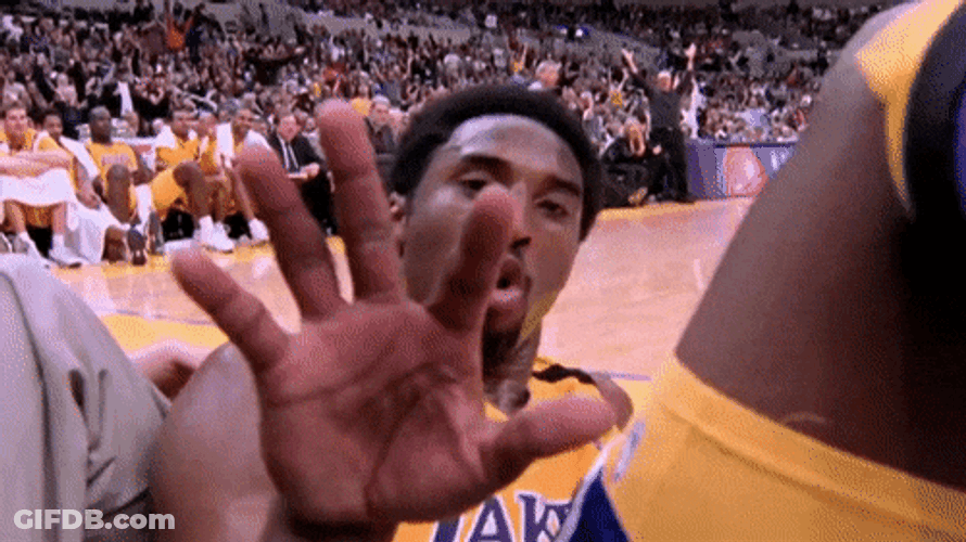 Kobe Bryant Waving At Camera GIF