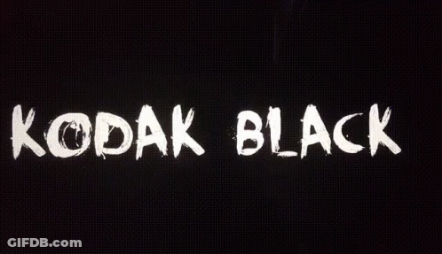 Kodak Black Is Written On A Black Background GIF