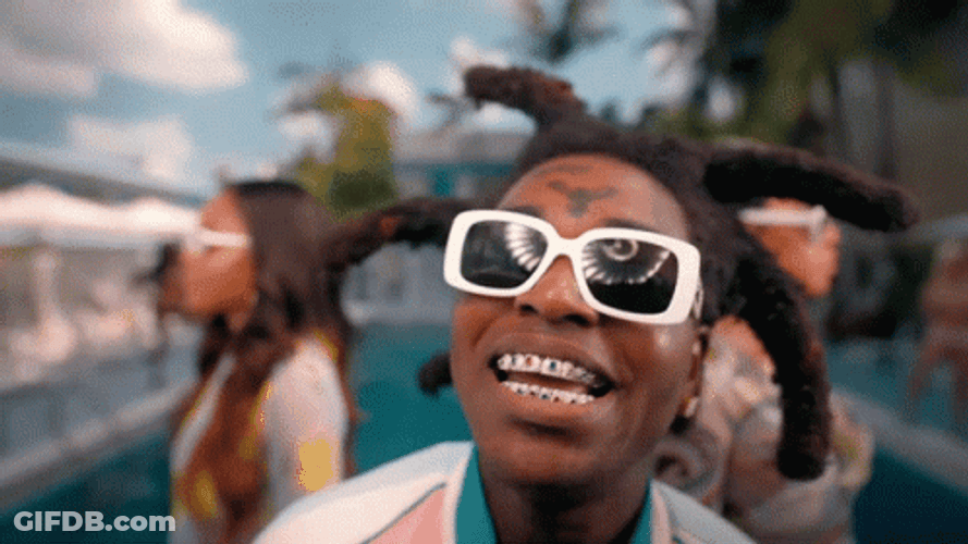 Kodak Black White Sunglasses GIF