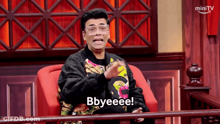 Koffee With Karan Waving Byeeee GIF