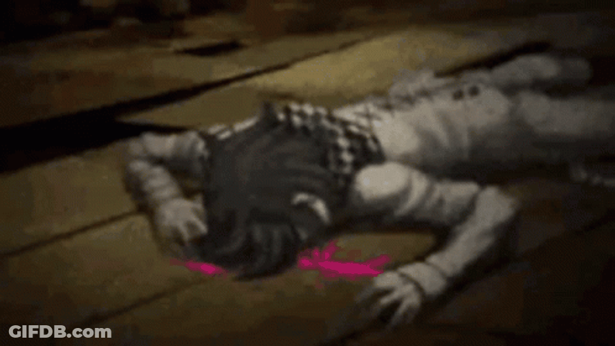 Kokichi Laying Down GIF