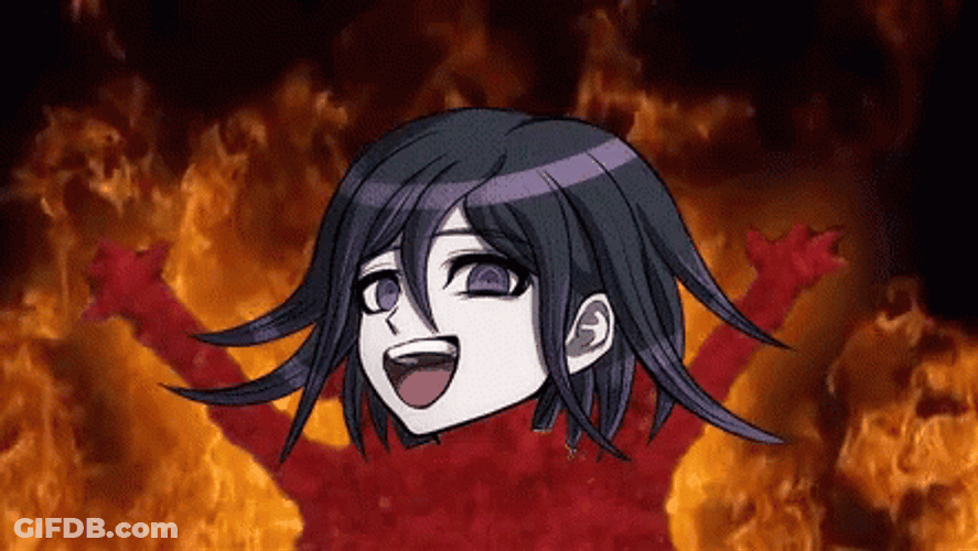 Kokichi On Fire GIF