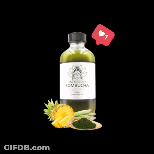 Kombucha Popping Out Hearts GIF