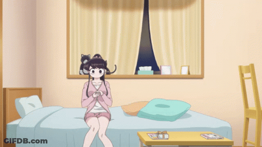 Komi Can't Communicate Bed GIF