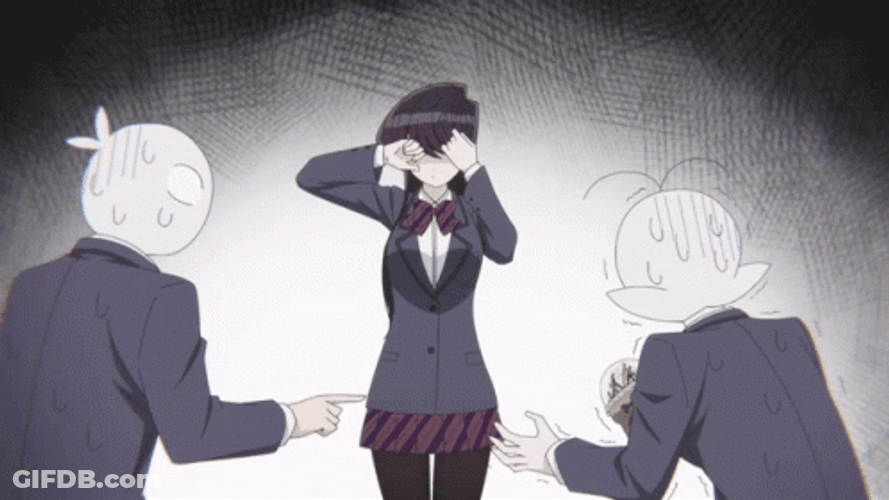 Komi Getting Talked To GIF