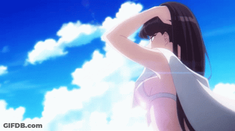 Komi In Bikini Hair Toss GIF