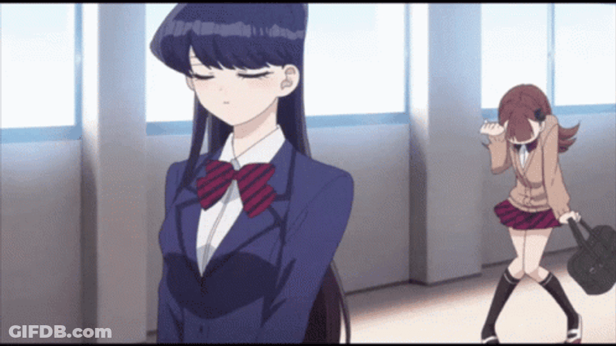 Komi Is Weirded Out GIF