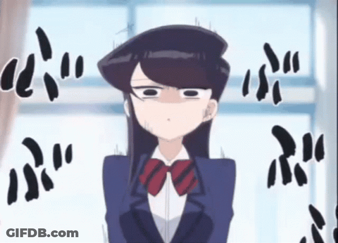 Komi Nervous Shaking GIF