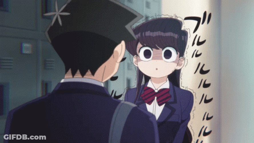 Komi San Being Nervous GIF