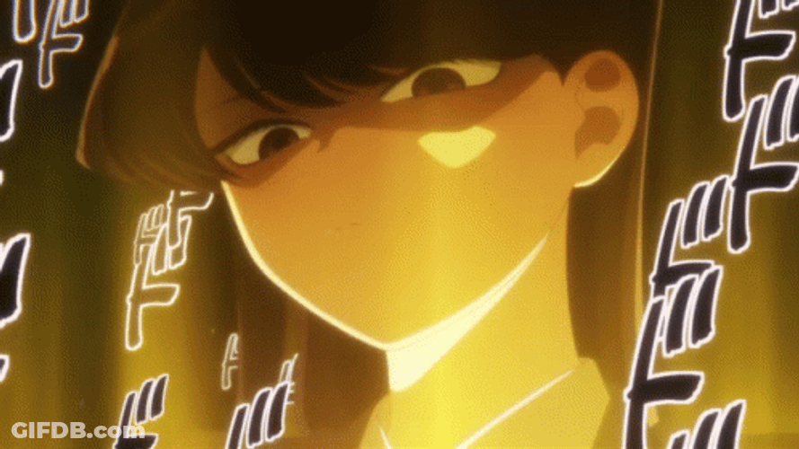 Komi San Staring Scene GIF