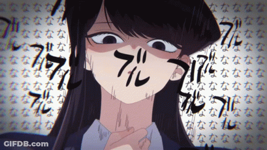 Komi Scary Look GIF
