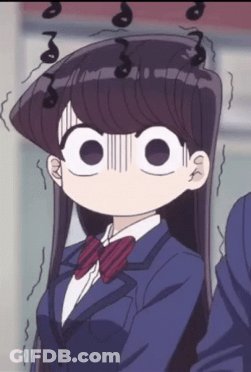 Komi Trembling Can't Communicate GIF