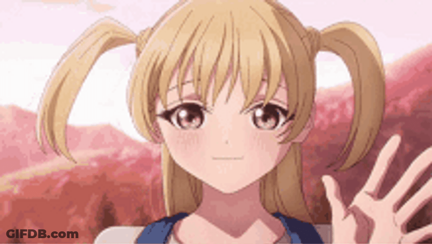 Komichi Akebi Waving Hello GIF