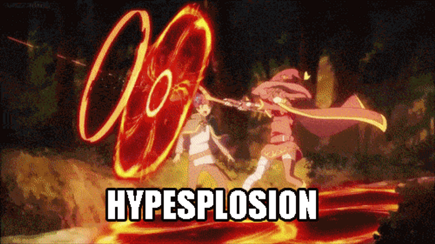 Konosuba Anime Hype Explosion Activated GIF