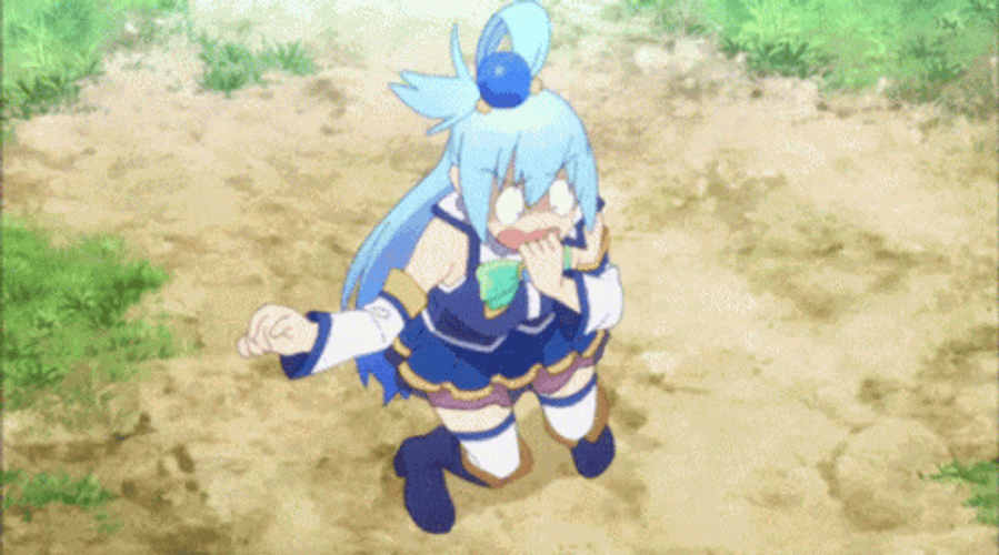 Konosuba Anime Mad Aqua Screaming GIF