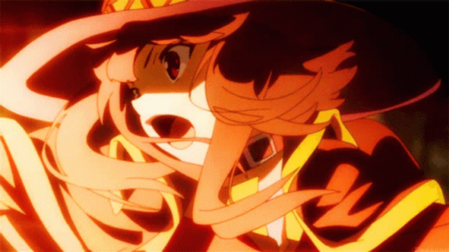 Konosuba Megumin Anime Explosion GIF