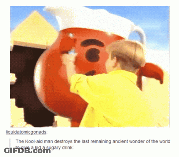 Kool Aid In Egypt Cheers With A Kid GIF