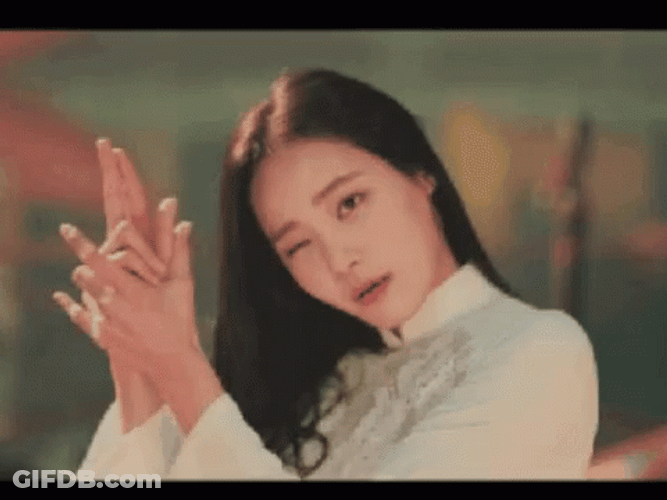 Korean Girl Doing Finger Gun GIF